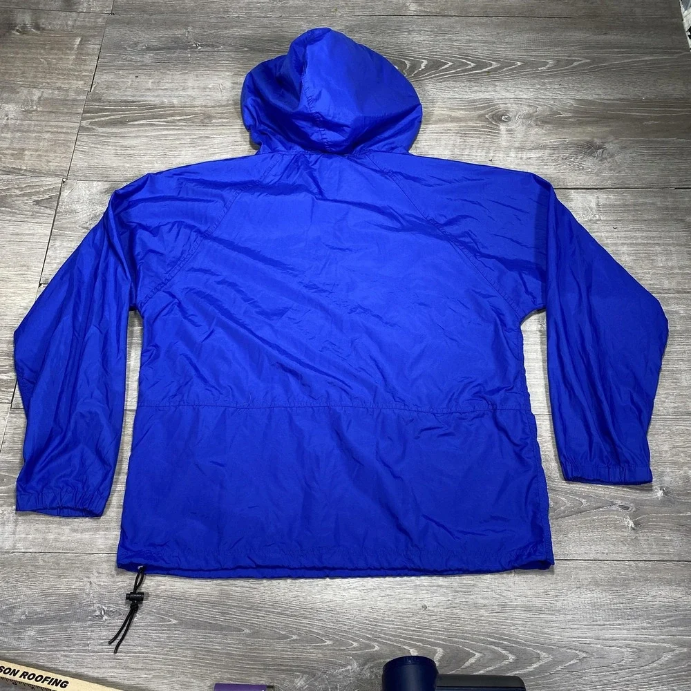 LL Bean Pullover Jacket Mens‎ Large Hooded Windbreaker Anorak Outdoors Hiking